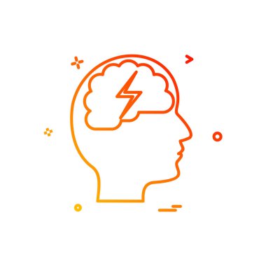 Zihin simge tasarlamak vektör 