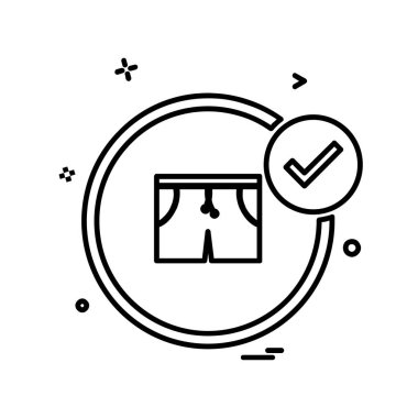 Giysi simgesi tasarım vektörü