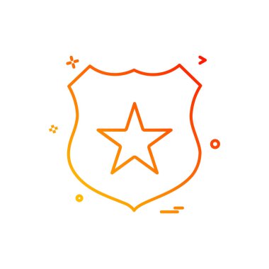 rozet yıldızı ikon vektör tasarımı