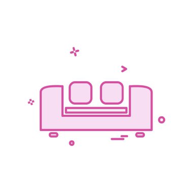 Ev mobilyası ikon tasarım vektörü