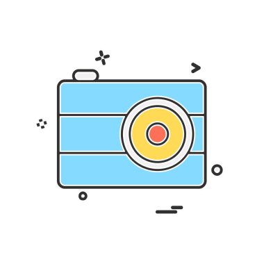 Kamera simgesi tasarım vektörü