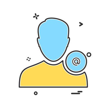 Avatar erkek simge tasarım vektörü