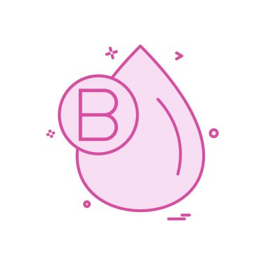 Kan grubu simgesi tasarım, renkli vektör çizim