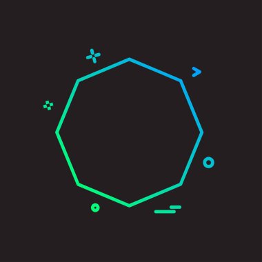 Pentagon simge tasarım vektörü