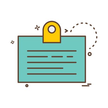 Pano simgesi tasarım, renkli vektör çizim