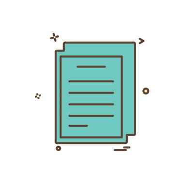 Belge simgesi tasarım vektörü