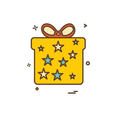 Giftbox simge tasarlamak vektör