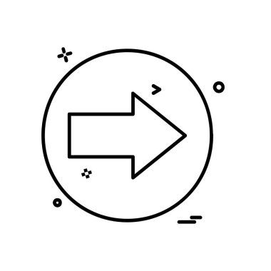 Sağ ok simge tasarlamak vektör