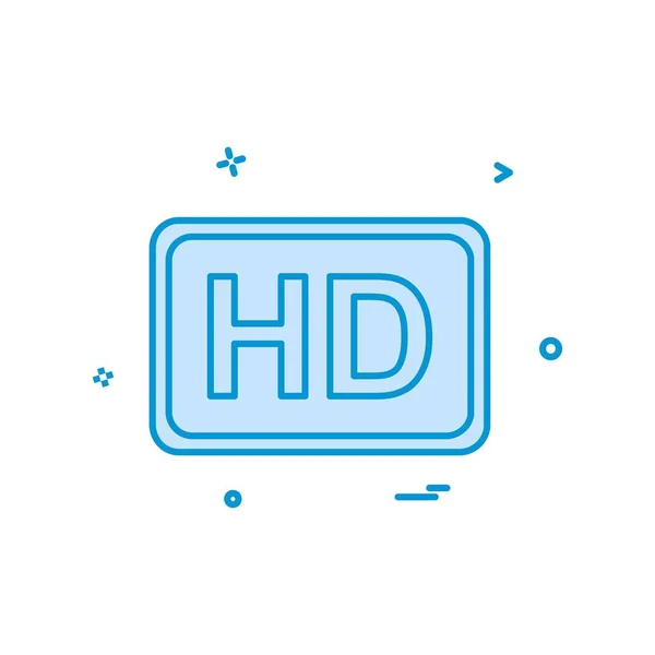 Video Quality Icon Design Vector — Stock Vector