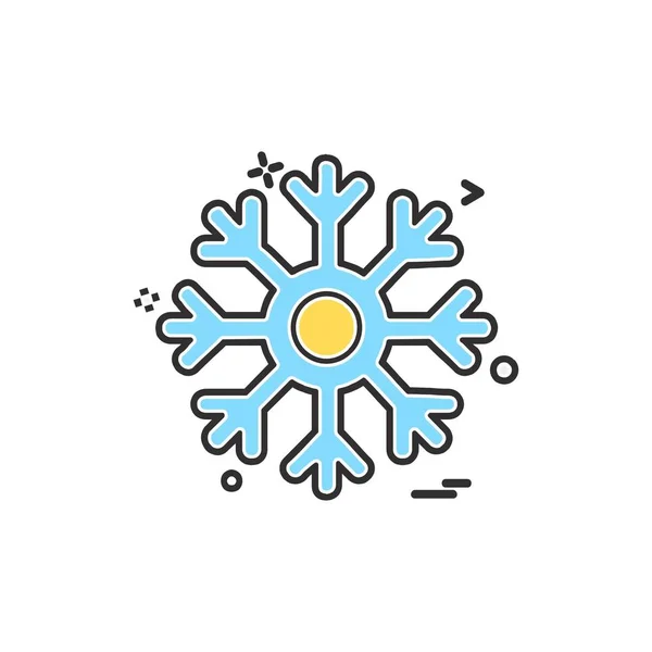 Desenho Ícone Flocos Neve Ilustração Vetorial — Vetor de Stock