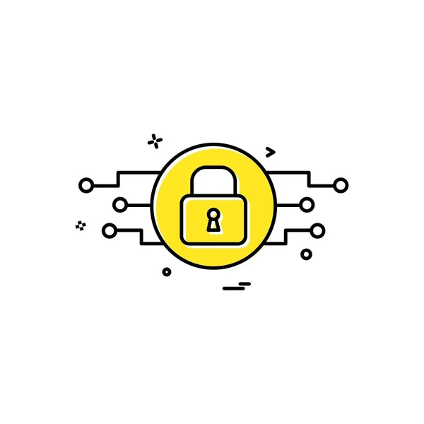 Passwort Und Sicherheitssymbol Design Vektor — Stockvektor