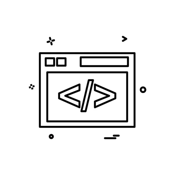 Code Icon Designvektor — Stockvektor