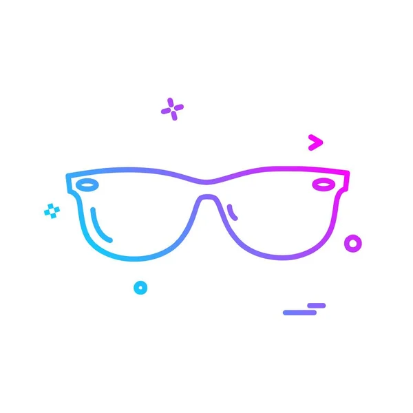 Gafas Icono Diseño Vector — Archivo Imágenes Vectoriales