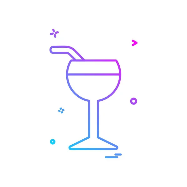 Drink Icon Design Colorful Vector Illustration — Stock Vector