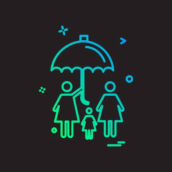 Umbrella Icon Design Vector Illustration — Stock Vector