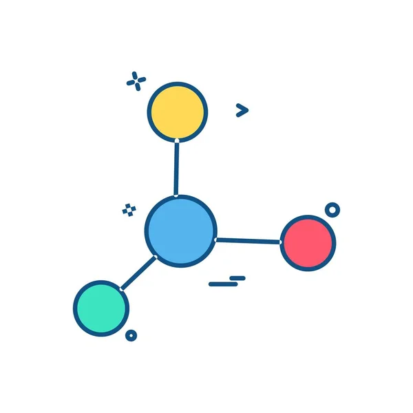 Lab Molecule Icon Vector Design — Stock Vector