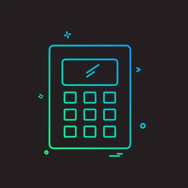 Vetor Design Ícone Calculadora — Vetor de Stock