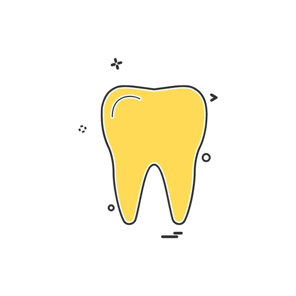 Ilustração Vetor Ícone Dente Humano —  Vetores de Stock