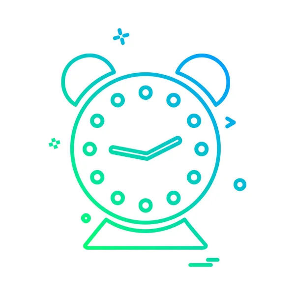 Clock Flat Icon Vector Illustration — Stock Vector