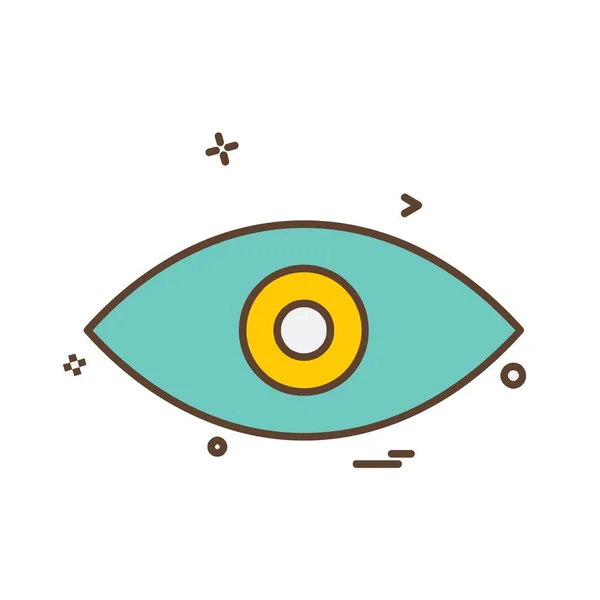 Ojo Icono Diseño Vector — Vector de stock