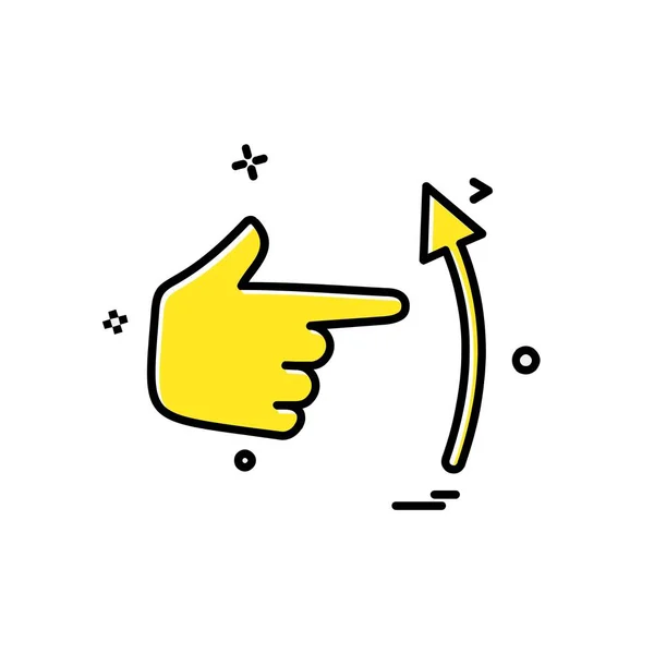 Hand Icon Design Bunte Vektorillustration — Stockvektor