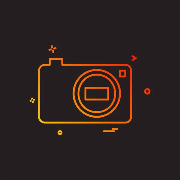 Camera Icon Design Vector — Stock Vector