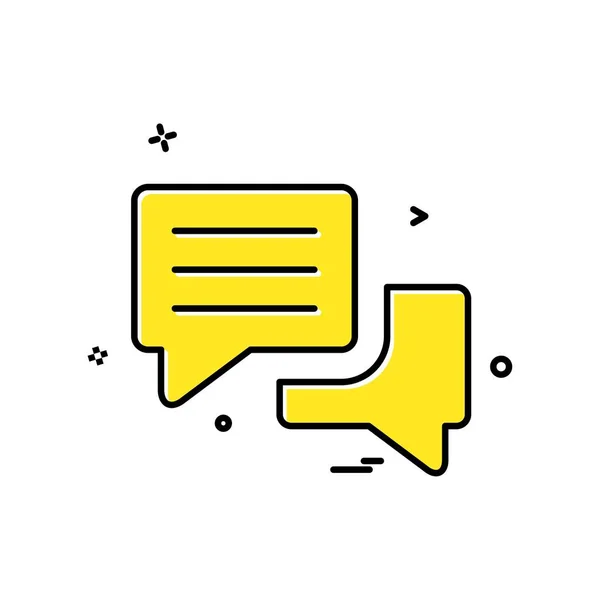 Chat Blase Sms Symbol Vektor Design — Stockvektor