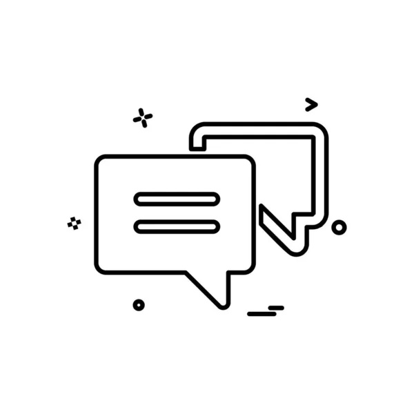 Chat Talk Sms Ícone Vetor Design — Vetor de Stock