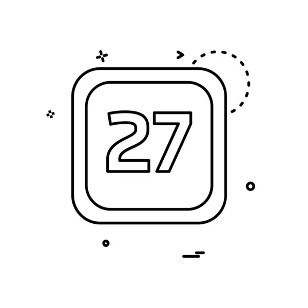 27日期日历图标设计向量 — 图库矢量图片