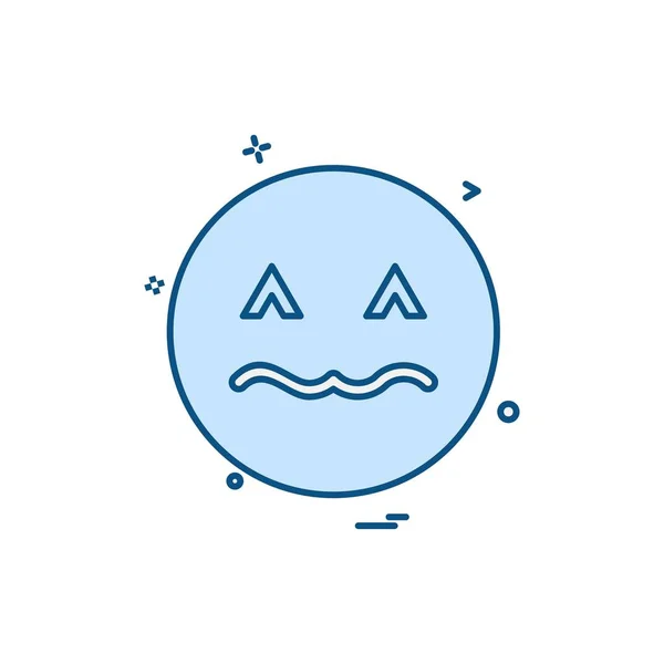 Emoji Ikonra Design Illusztráció Vektor — Stock Vector