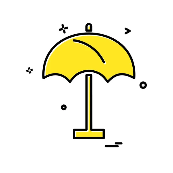 Paraguas Icono Diseño Vector Ilustración — Vector de stock