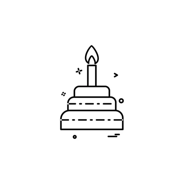 Дизайн Иконки Торта Красочная Векторная Иллюстрация — стоковый вектор