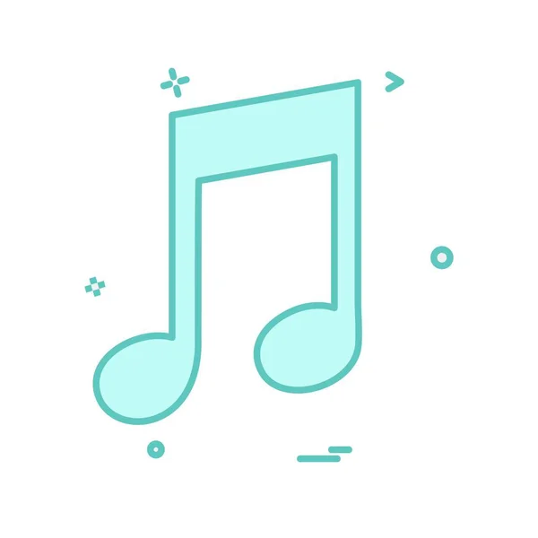 Music Icon Design Vector Illustration — Stock Vector