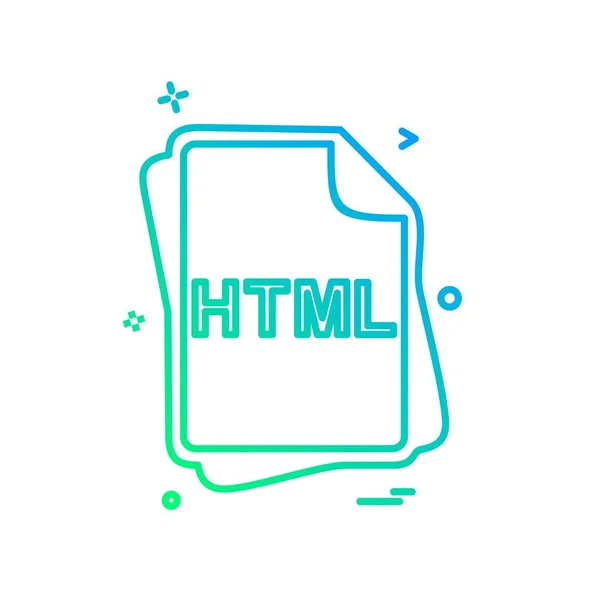 Tipo Archivo Html Icono Diseño Vector — Archivo Imágenes Vectoriales