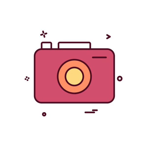 Camera Icon Design Vector — Stock Vector