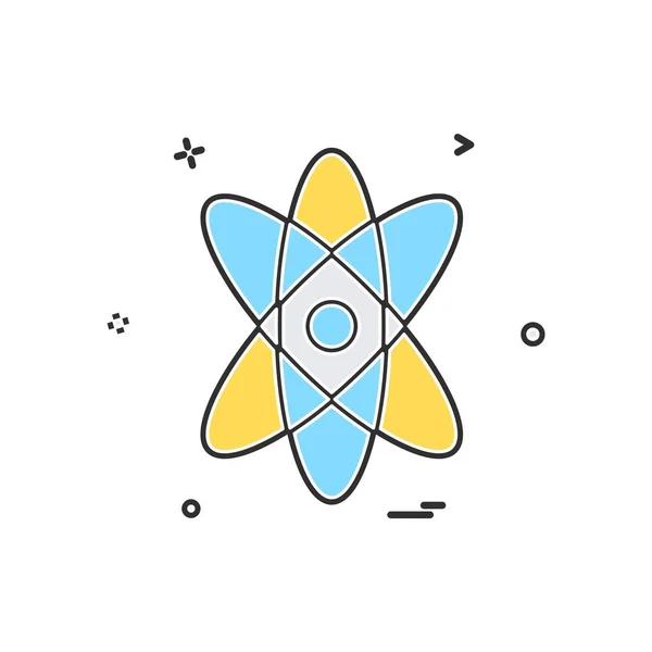 Icono Nuclear Diseño Vector Ilustración — Vector de stock