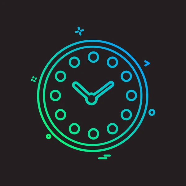 Reloj Icono Plano Vector Ilustración — Archivo Imágenes Vectoriales