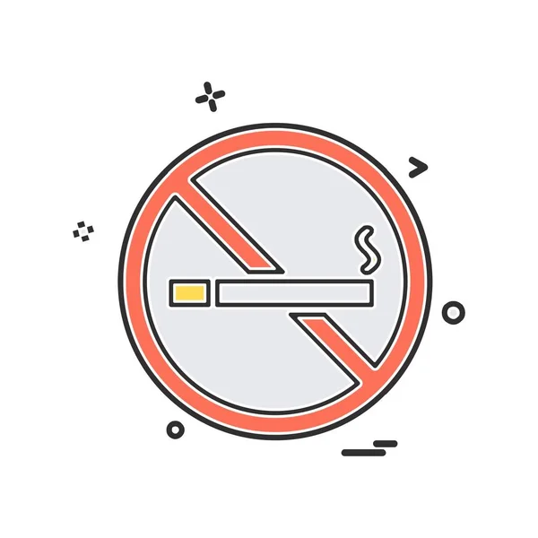 Smoking Icona Vettore Progettazione — Vettoriale Stock