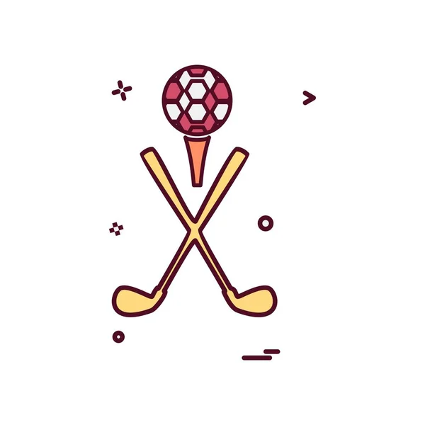 ゴルフのアイコン デザイン ベクトル図 — ストックベクタ