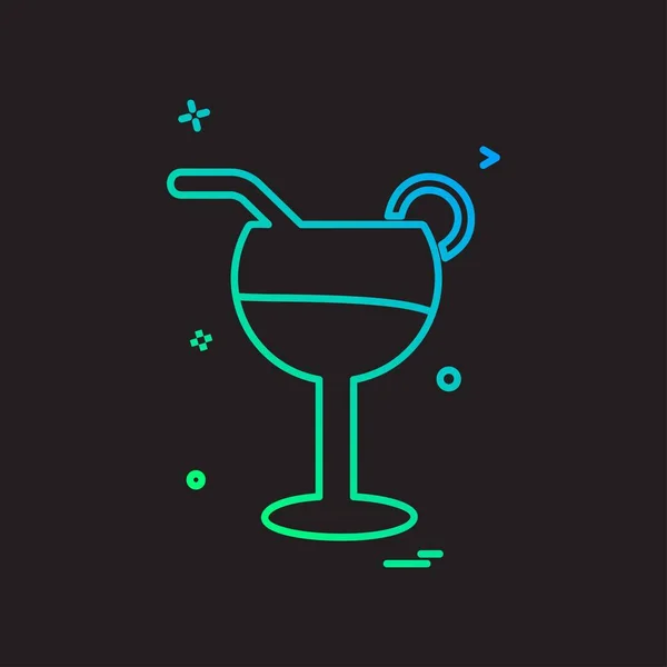 Drink Pictogram Ontwerp Kleurrijke Vectorillustratie — Stockvector