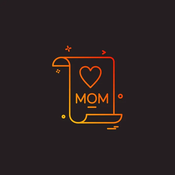 Vetor Design Ícone Cartão Dia Mãe —  Vetores de Stock