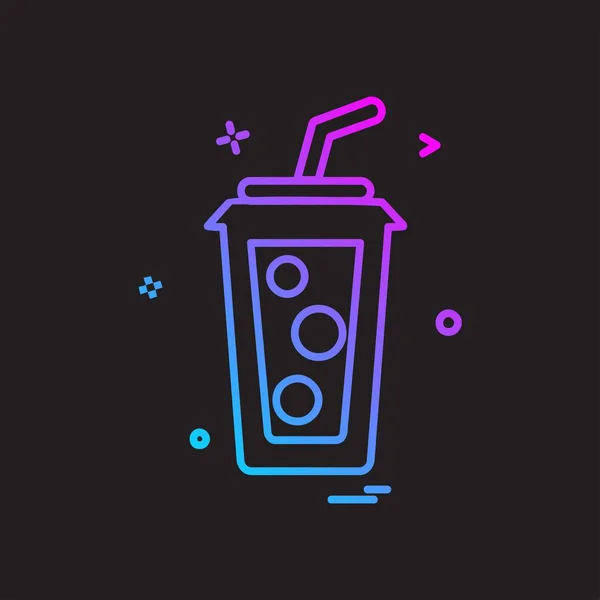 Drink Pictogram Ontwerp Kleurrijke Vectorillustratie — Stockvector