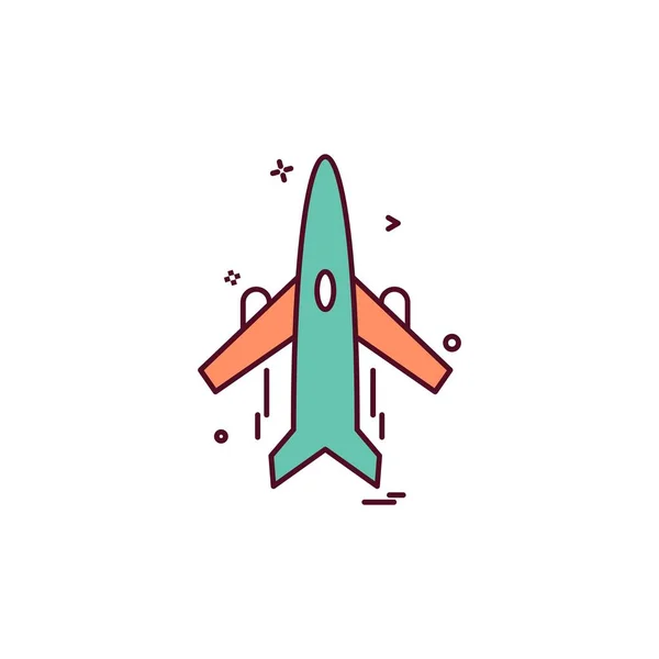 Aeroplane Icon Design Vector — Stock Vector