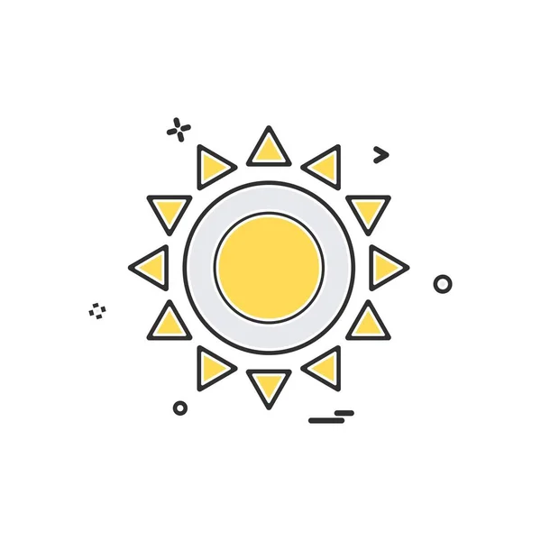 Projeto Ícone Sol Ilustração Colorida Vetor —  Vetores de Stock