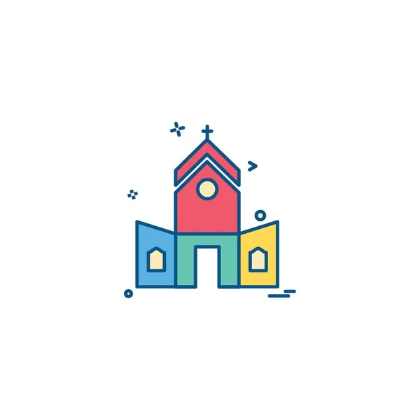 Church Icon Design Vector — Stock Vector