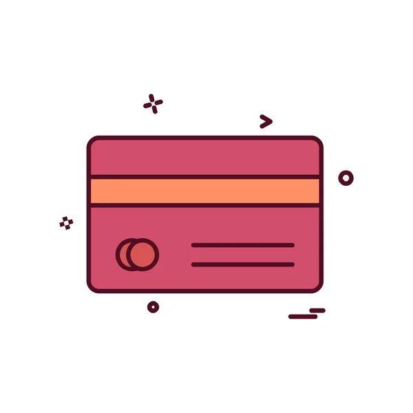 Karta Kredytowa Ikona Designu Ilustracja Kolorowy Wektor — Wektor stockowy