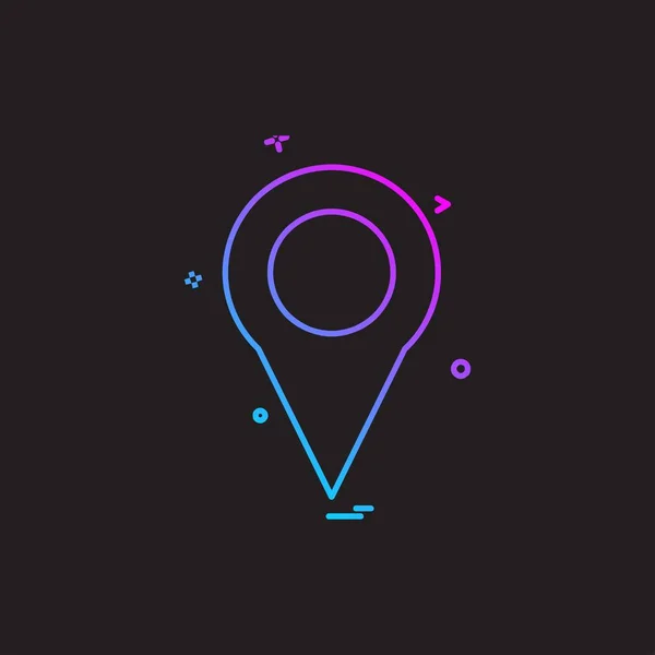 Conception Icône Navigation Illustration Vectorielle Colorée — Image vectorielle