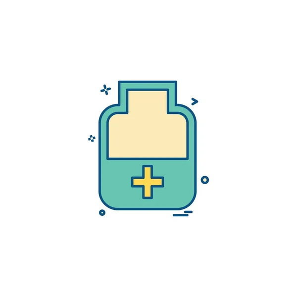 Medicijnfles Tabletten Icoon Vector Desige — Stockvector