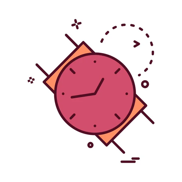 Reloj Icono Diseño Vector — Archivo Imágenes Vectoriales