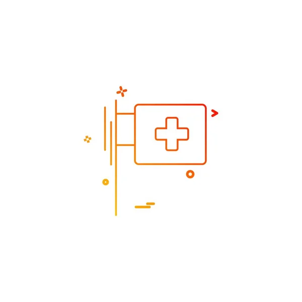 医学图标设计 五颜六色的矢量插图 — 图库矢量图片